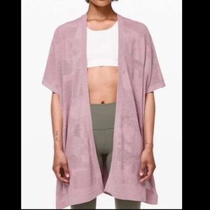 Lululemon Athletica Pink Open-Front Cardigan